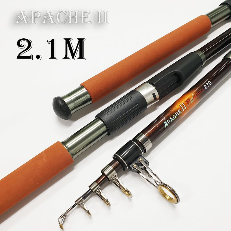 Cần câu máy Apache II trâu bò nhấc tĩnh 3.0 kg chất liệu Carbon có các chiều dài từ 2m1 đến 3m6 CM13
