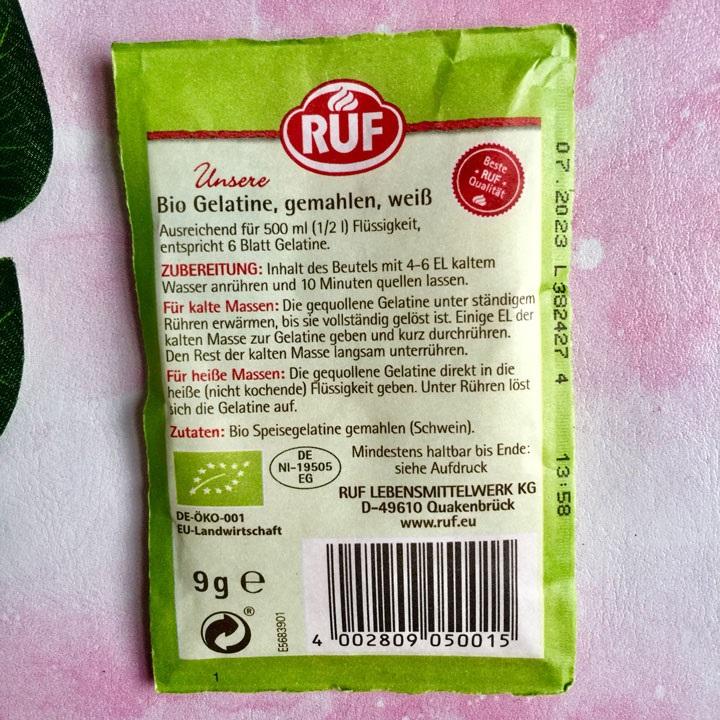 Bột Gelatine hữu cơ Ruf 9g