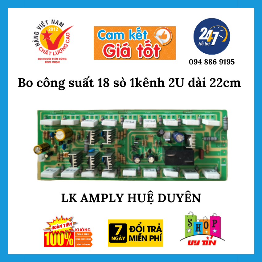 Cặp công suất 36 sò 2 kênh, nhôm 2u ( 2 bo)