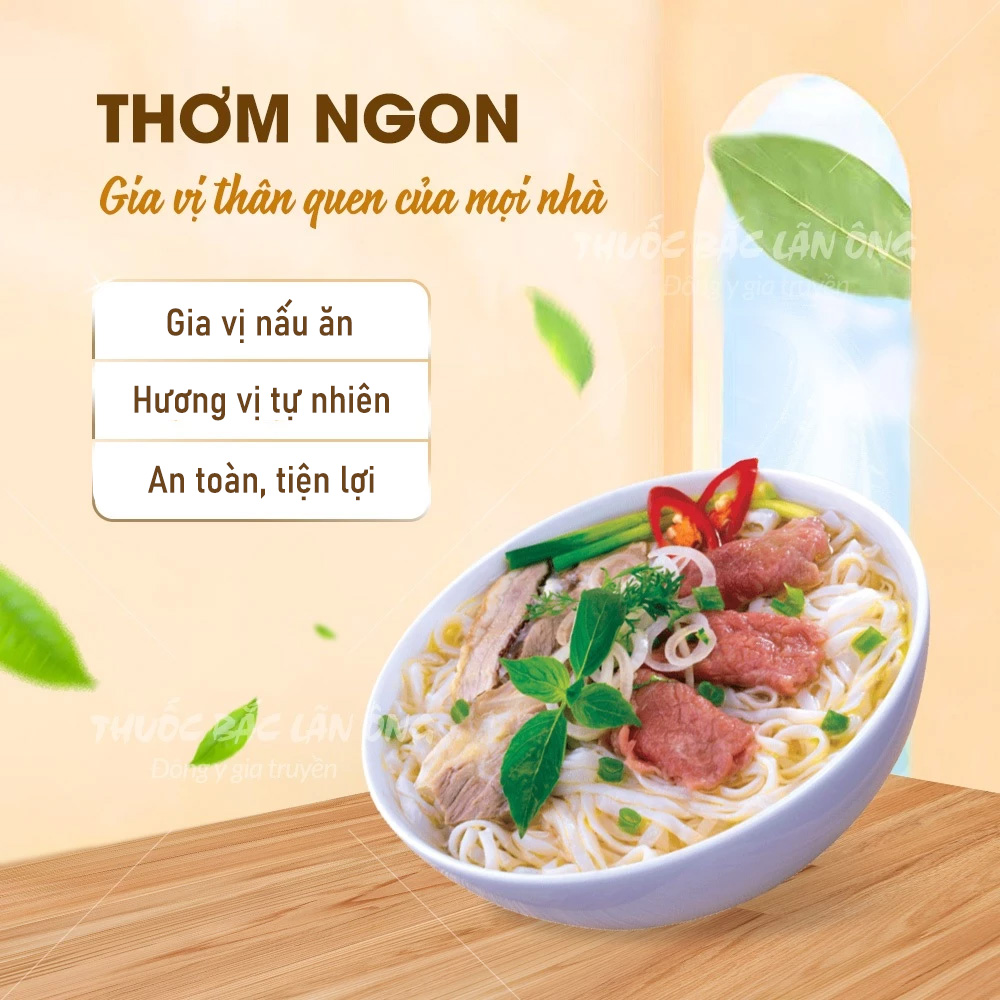 Bột tiểu hồi hương nguyên chất 100g, gia vị nấu phở, bột tẩm ướp thịt nướng, thơm ngon