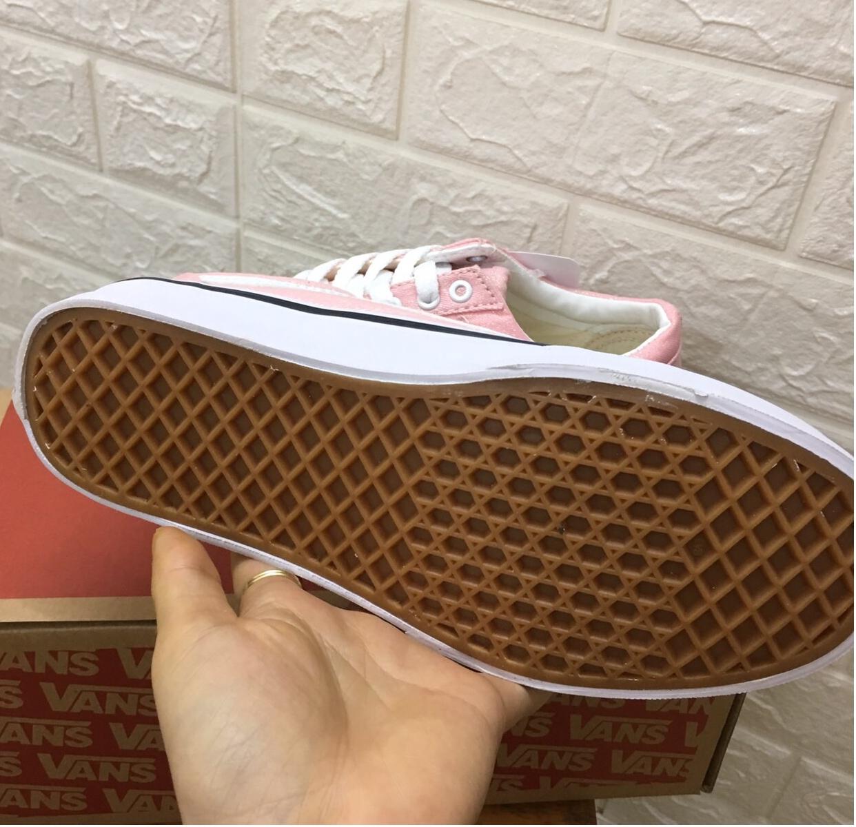 [SALE SỐC-TẶNG HỘP-NƯỚC LAU GIÀY] Giày vanz_old skool hồng óng ánh