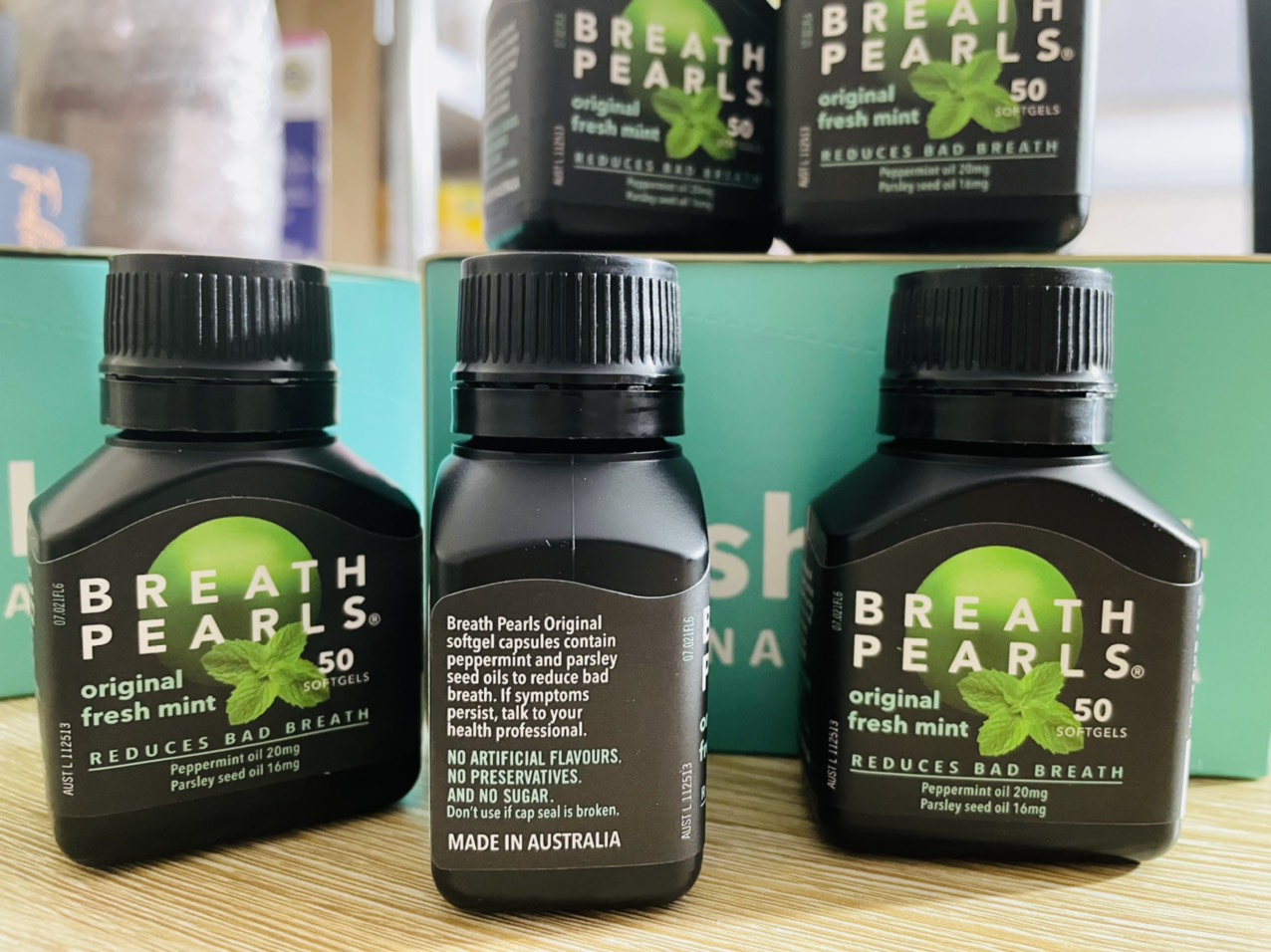 [HÀNG ÚC] Viên uống thơm miệng Breath pearls 50 viên