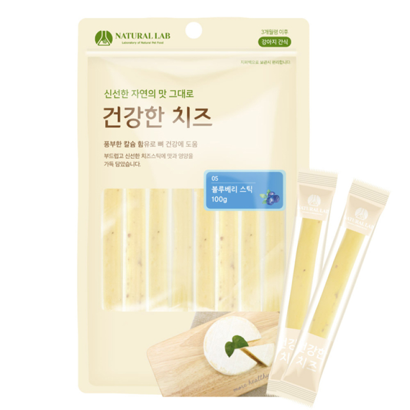 BÁNH THƯỞNG CHO CHÓ - Phô mai Nam Việt Quốc dạng que- Healthy cheese blueberry stick- Made in Korea - 100g