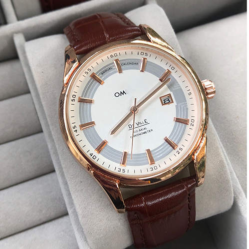 Đồng hồ nam DeVill máy Quartz thể thao phiên bản dây da