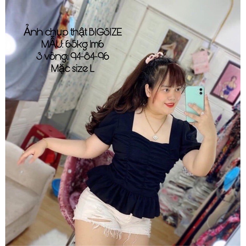 [HCM] [Shop Bigsize NỮ 60kg-90KG] Áo Kiểu Bigsize mặc Tết màu đỏ/ vàng/ trắng/ đen (3 Size: L-Xl-Xxl)