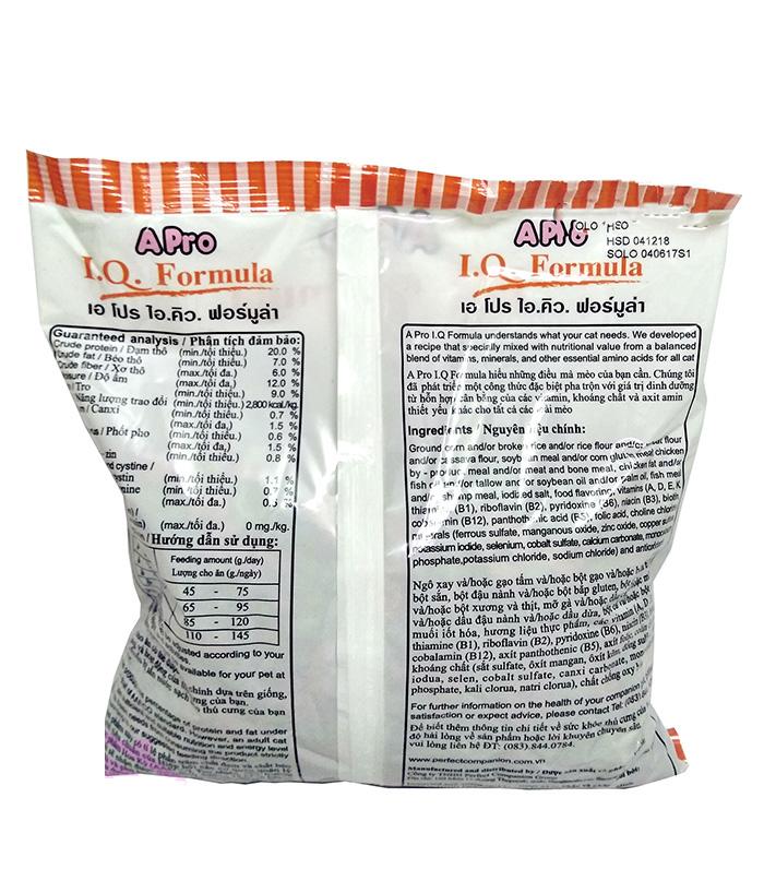 Thức ăn cho mèo Apro IQ Formula rau củ gói 500g