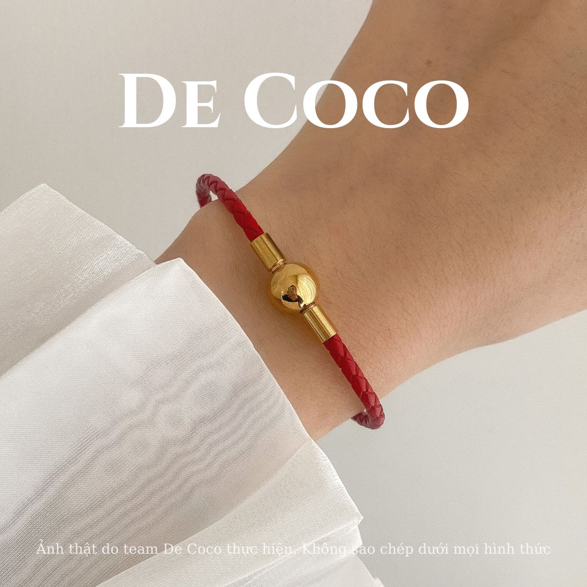 [KHÔNG ĐEN GỈ] Vòng tay màu đỏ may mắn Như Ý De Coco