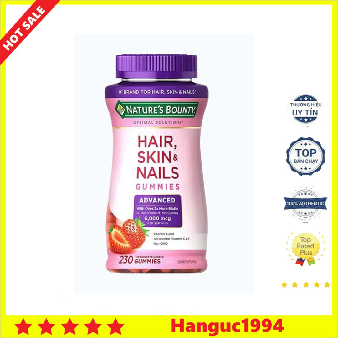 Hair nail skin gummies kẹo gum đẹp da tóc móng hair skin nails gummies