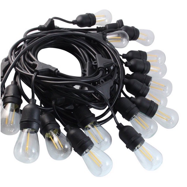 BỘ ĐÈN DÂY THẢ NGOÀI TRỜI 5M 10 ĐUÔI (Chưa gồm bóng)