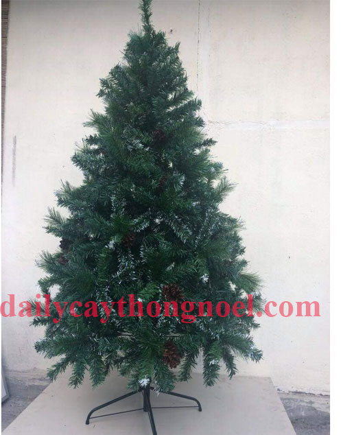 cây thông noel 3 lá gắn trái thông 1m5