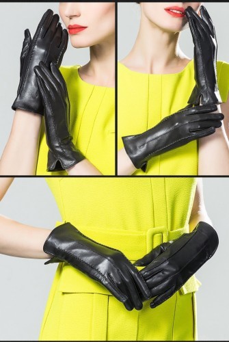 Găng tay nữ da cừu thật - BHY8792