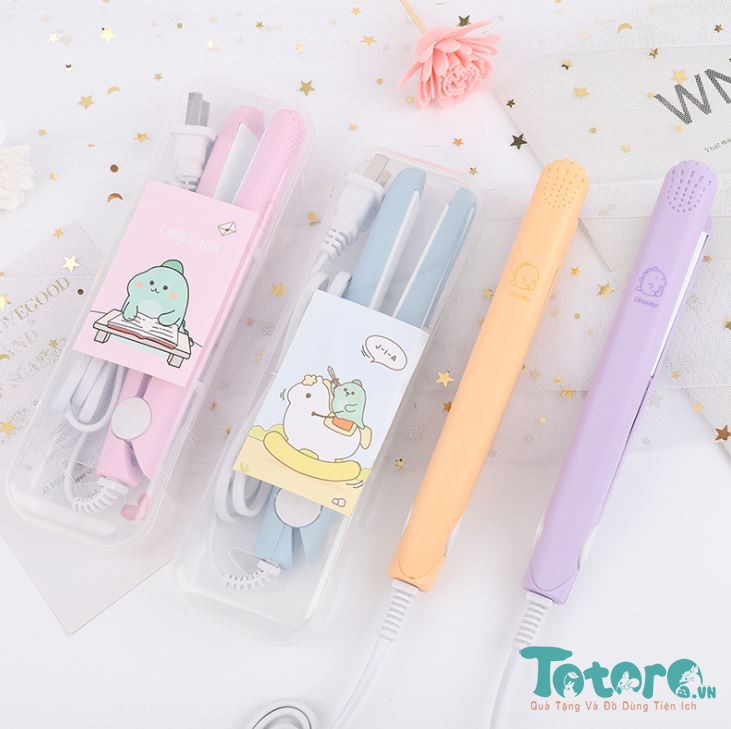 Máy uốn và duỗi tóc mini Summer Fruit - Máy làm tóc đa năng - Máy uốn tóc Kemier