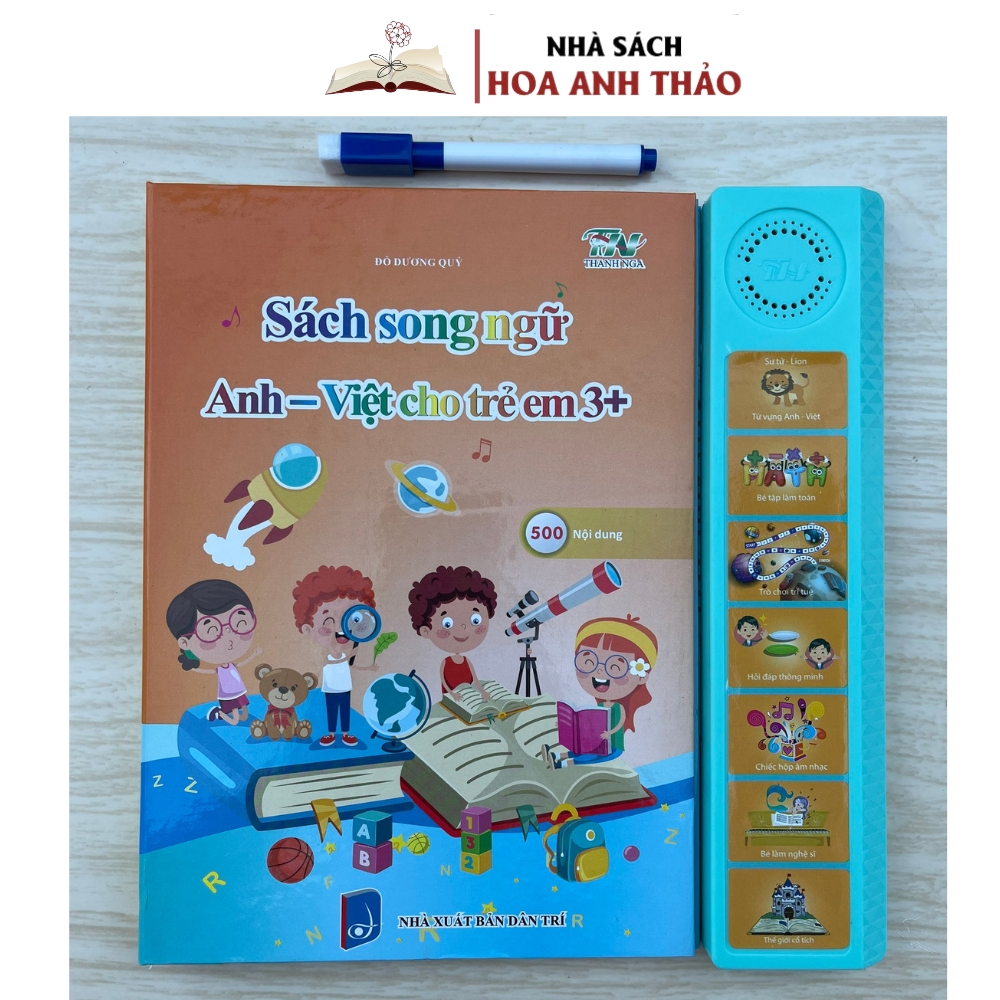 Talking Book bilingual English-Vietnamese bar Russian interactive smart early education for children 3 +