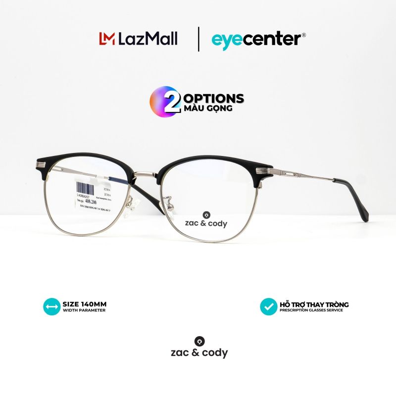 Giá bán Gọng kính cận nam nữ chính hãng ZAC & CODY B43 kim loại chống gỉ cao cấp nhập khẩu by Eye Center Vietnam