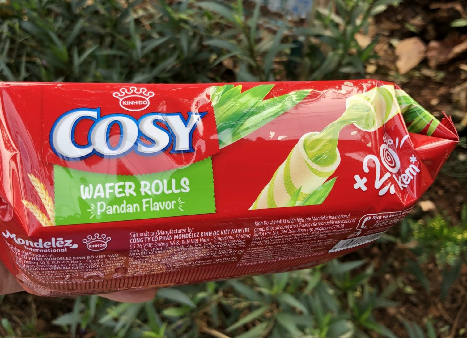 Bánh Quế Cosy Đủ Vị 135g (socola, lá dứa, dâu, cam)