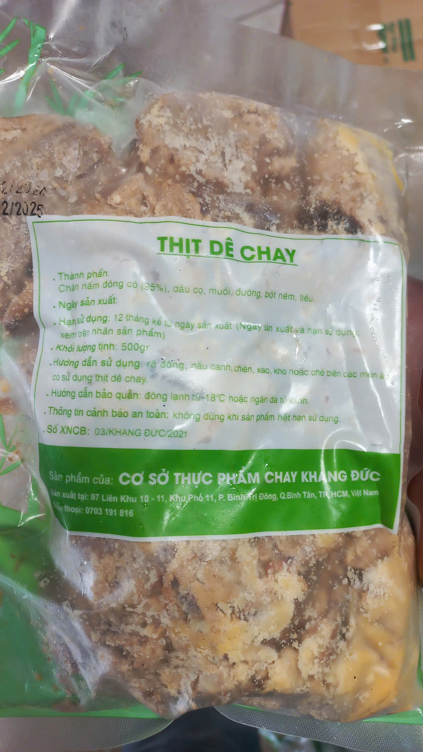 SẢN PHẨM THỊT DÊ CHAY KHANG ĐỨC ĐÓNG GÓI 500G CHẤT LƯỢNG CAO
