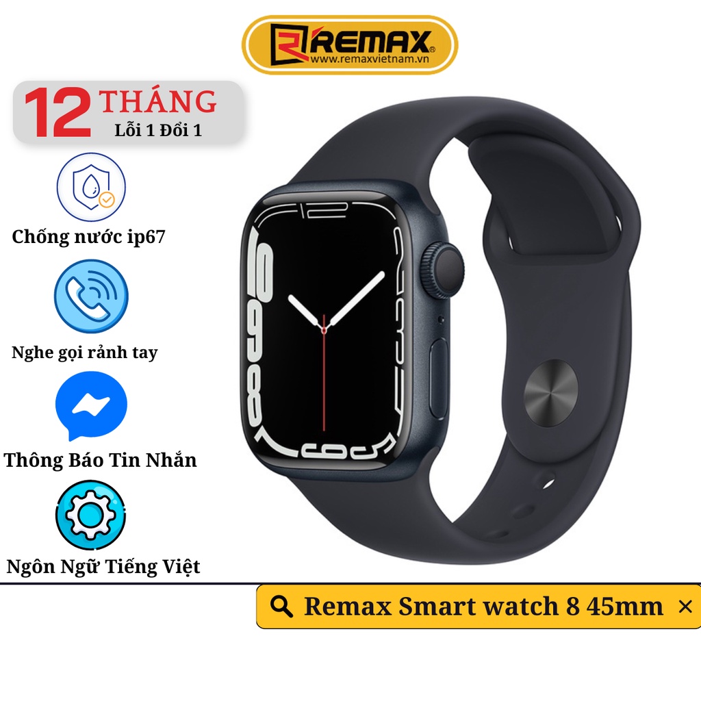 Đồng hồ thông minh smart watch Remax Watch 8 Ultra theo dõi sức khoẻ ...