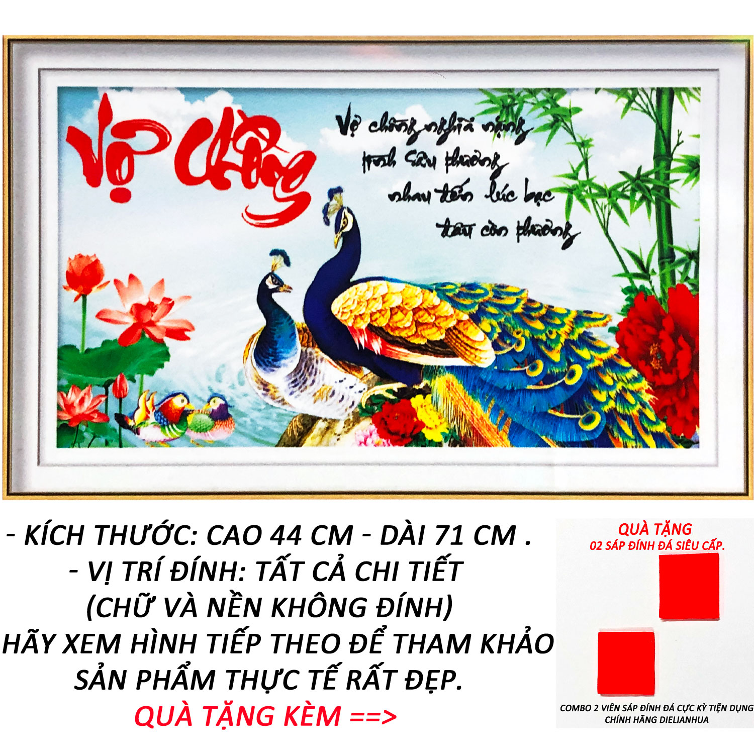 Tranh đính đá 5D - Cửu Ngư Quần Hội 06 - Tranh Mỹ Thuật Minh Hiền