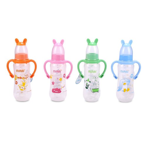 Bình sữa cổ hẹp mirai duy tân có quai cầm 250ml