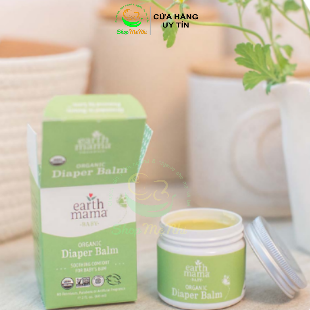 Kem hăm hữu cơ Earth Mama Organic Diaper Balm 60ml.
