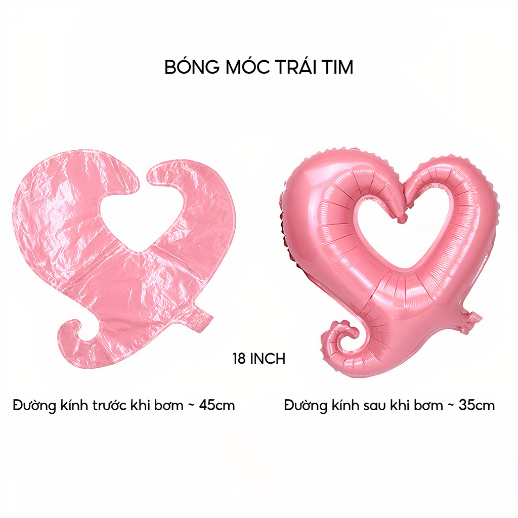Bóng Trái tim móc Bandori 18 Inch