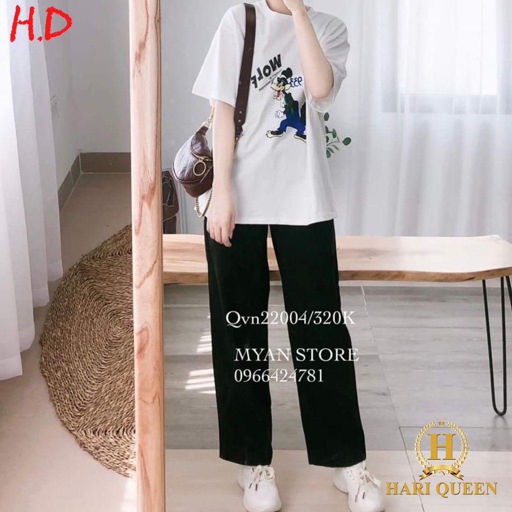 Sét áo sói Wolf + quần ống rộng HDA0420
