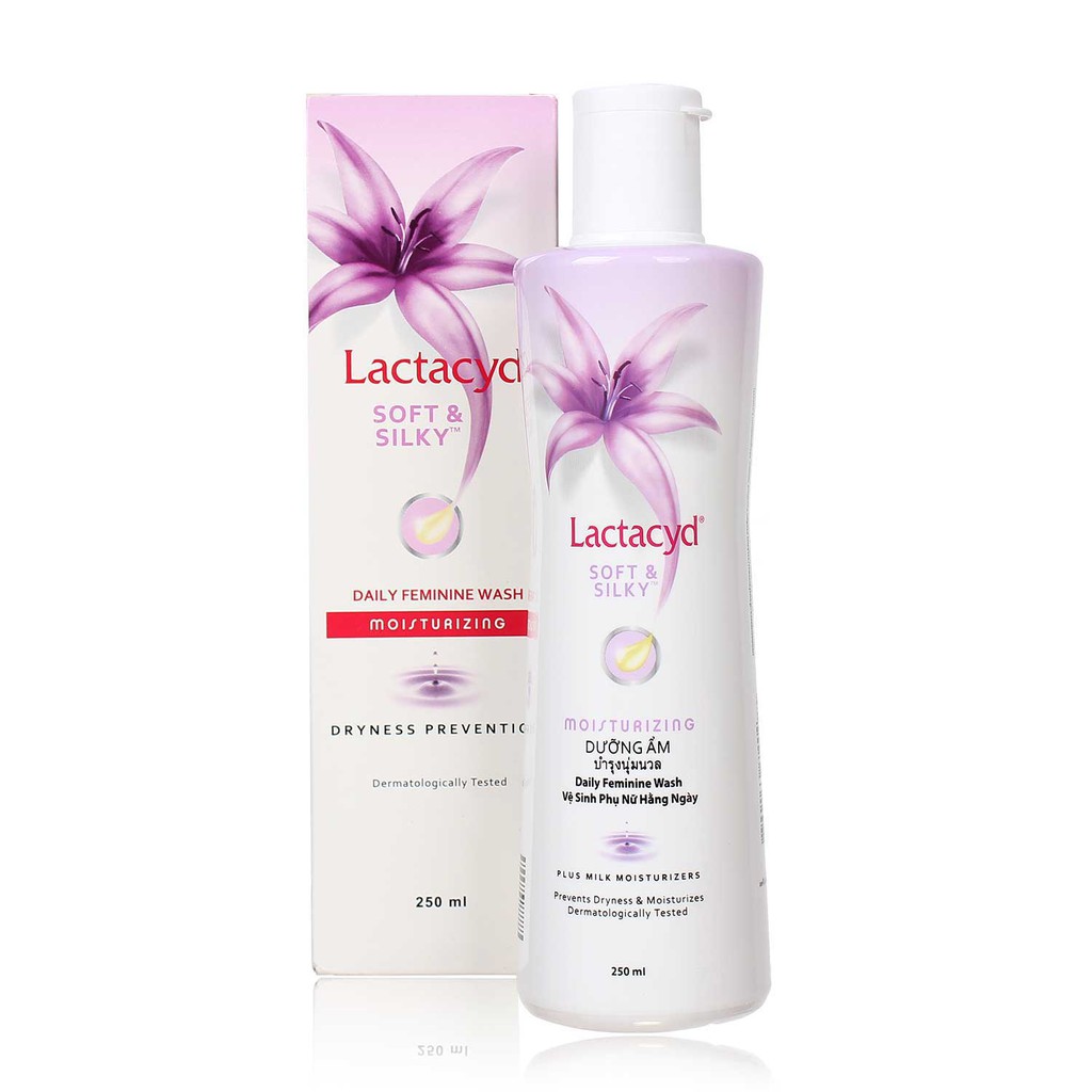 Dung dịch vệ sinh phụ nữ lactacyd soft & silky tím - 250ml