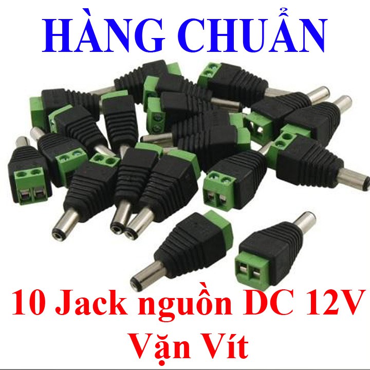 10 jack dc nguồn 12v vặn vít - jack dc vặn vít - jack 12v - jack nguồn camera - dc10vv