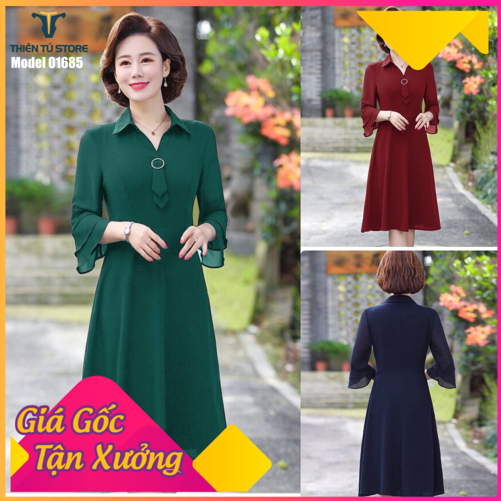 Đầm suông voan hoa nhí nữ tính-lz.01516