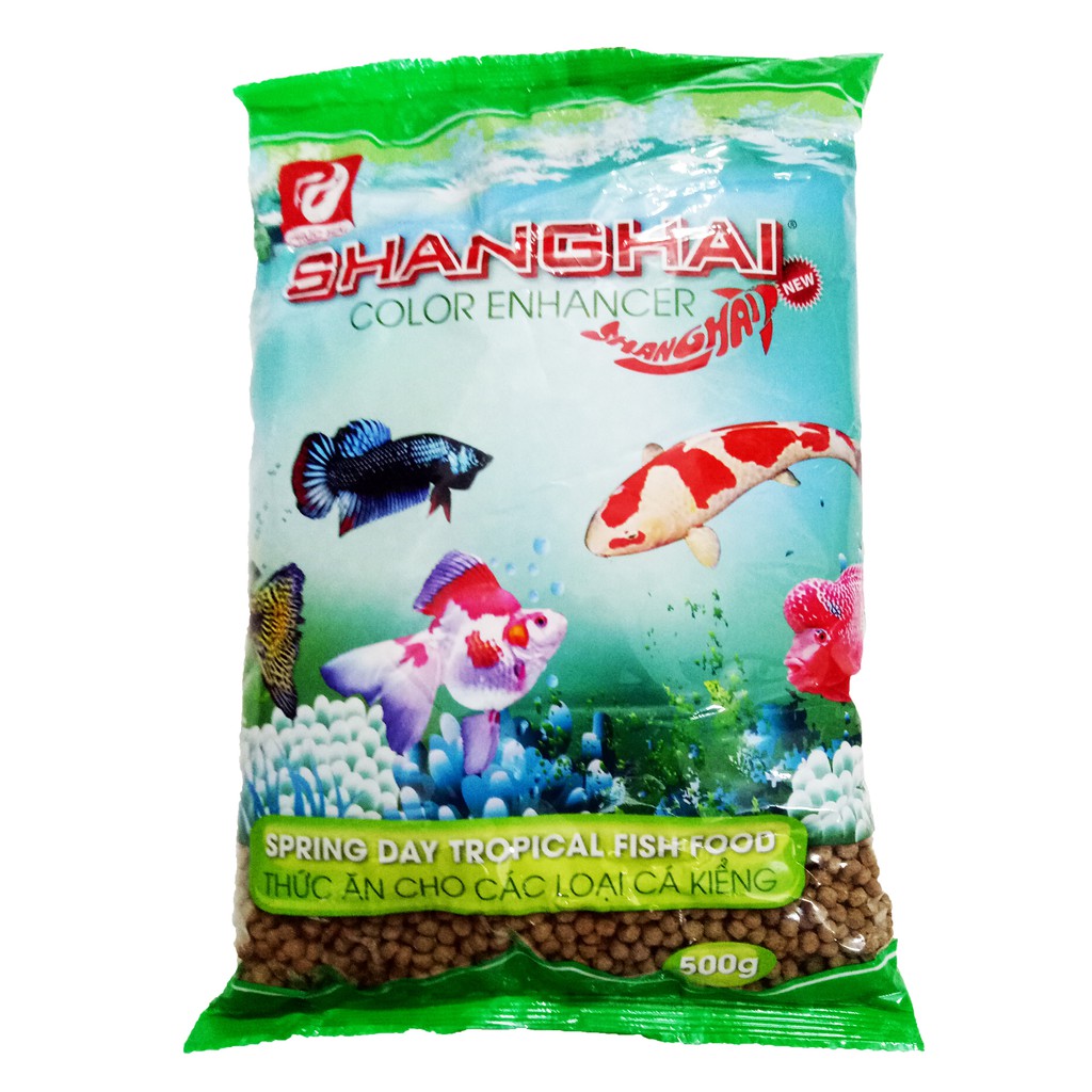 Thức ăn cá cảnh Shanghai túi 500g - Cám cá