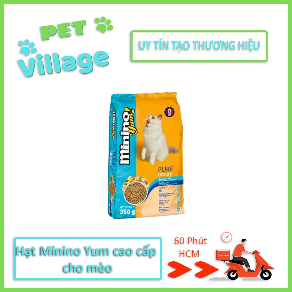 HCM- (Bao lớn 15kg và 7kg)- Minino Thức ăn viên cao cấp cho mèo mọi lứa tuổi (bao 32 gói và bao 20 gói)