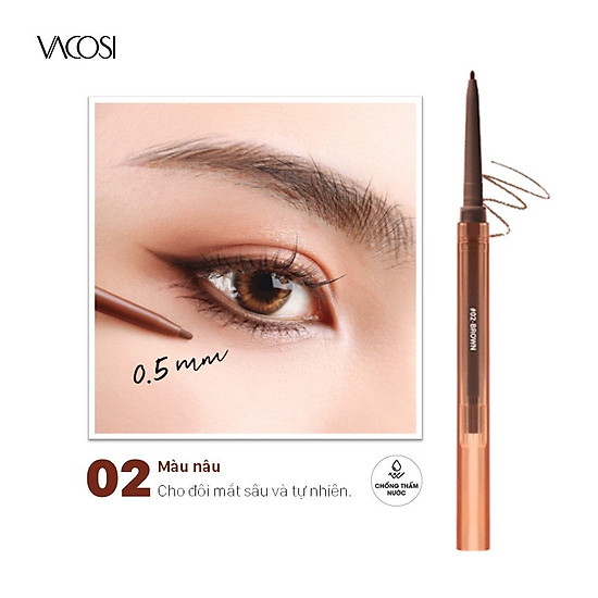 Chì gel kẻ mắt vacosi styling twist liner - vm26