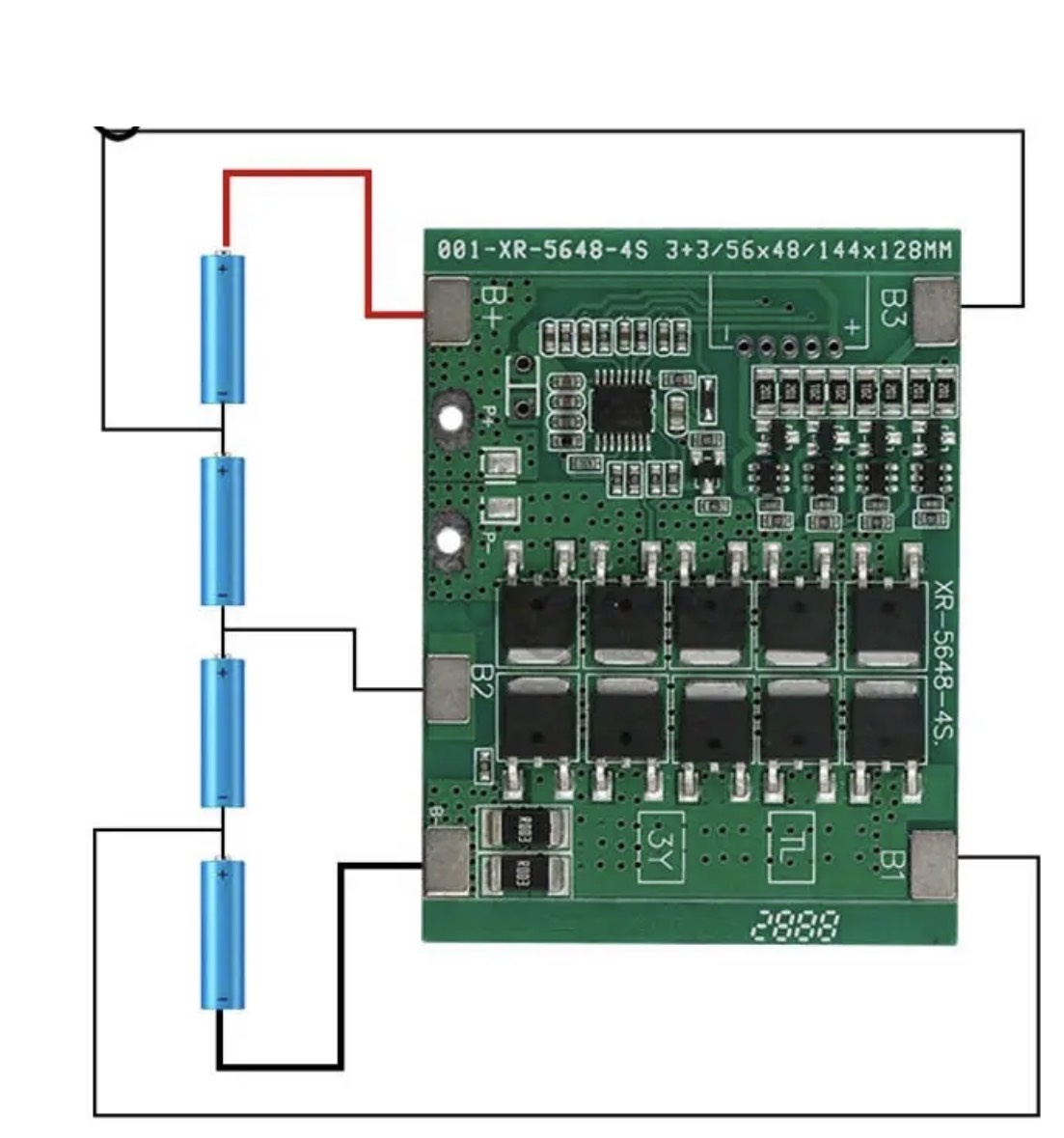 Mạch 4S 30A XR Bảo Vệ Pin Li-ion. BN.