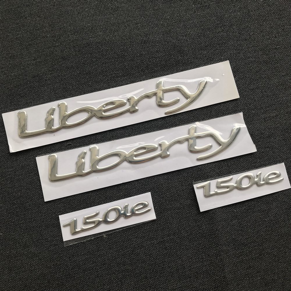 Bộ tem tên chữ xe LIBERTY kèm chữ 150 dán hông xe máy, keo dán chắc chắn