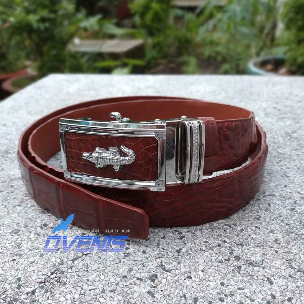 [FREE SHIP] Thắt lưng da cá sấu liền nguyên con. [BẢN RỘNG 3.5cm CÓ GAI RẤT ĐẸP]