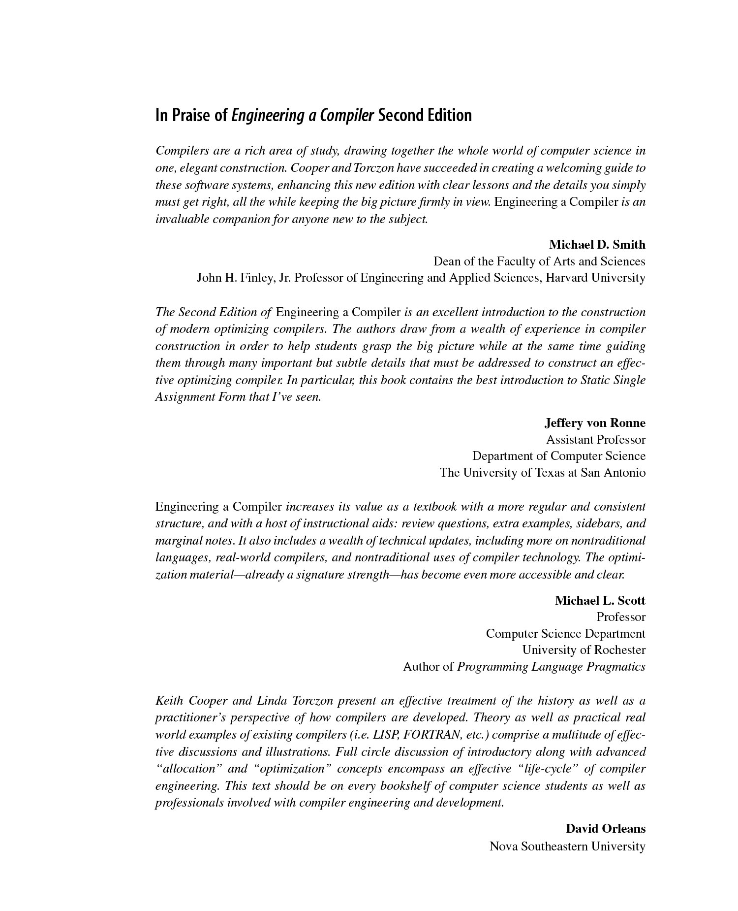 Engineering a Compiler