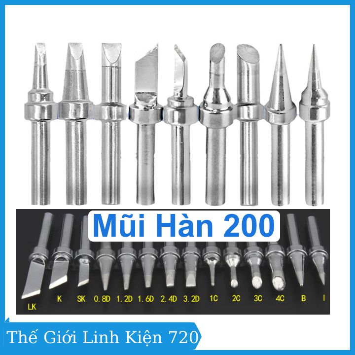 Mũi hàn 200 dùng cho máy hàn Quick 203, Hunter 203