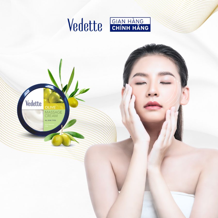 Kem Massage Vedette Olive 145ml