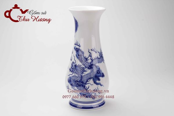 Lọ cắm hoa ban thờ rồng phượng (Đồ thờ Bát Tràng)
