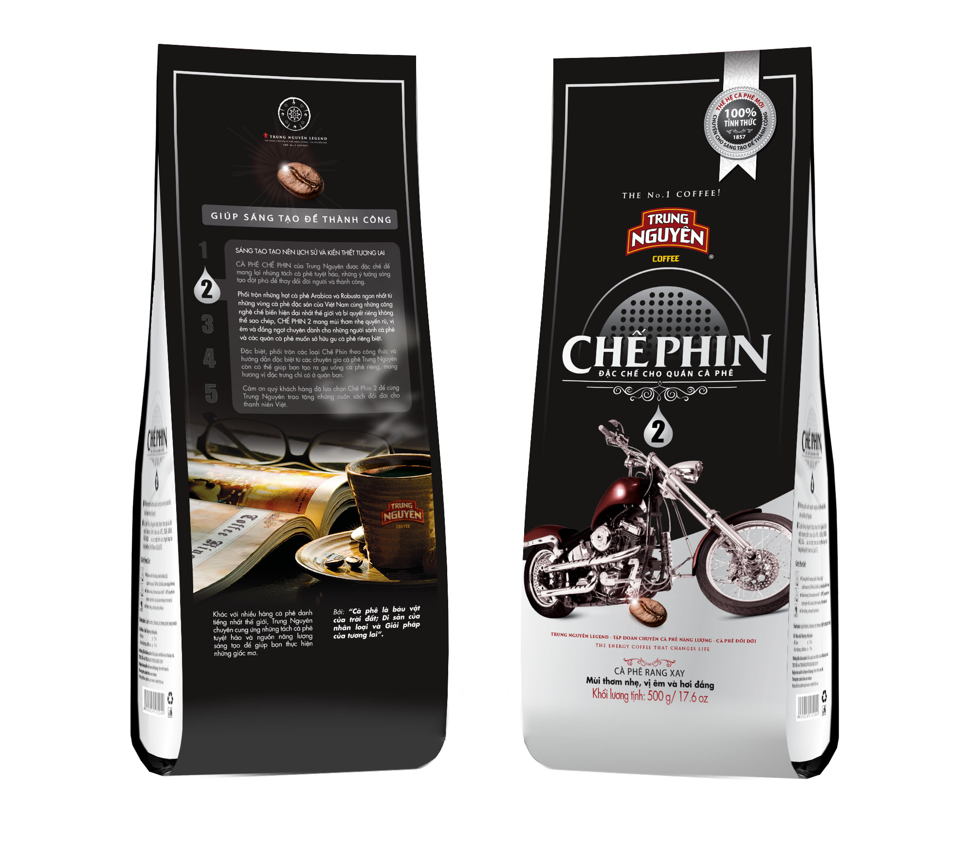 Trung Nguyên Legend Cà Phê Rang Xay Chế Phin 2 - Gói 500gr - Vị Cân Bằng, Hậu Dịu Nhẹ