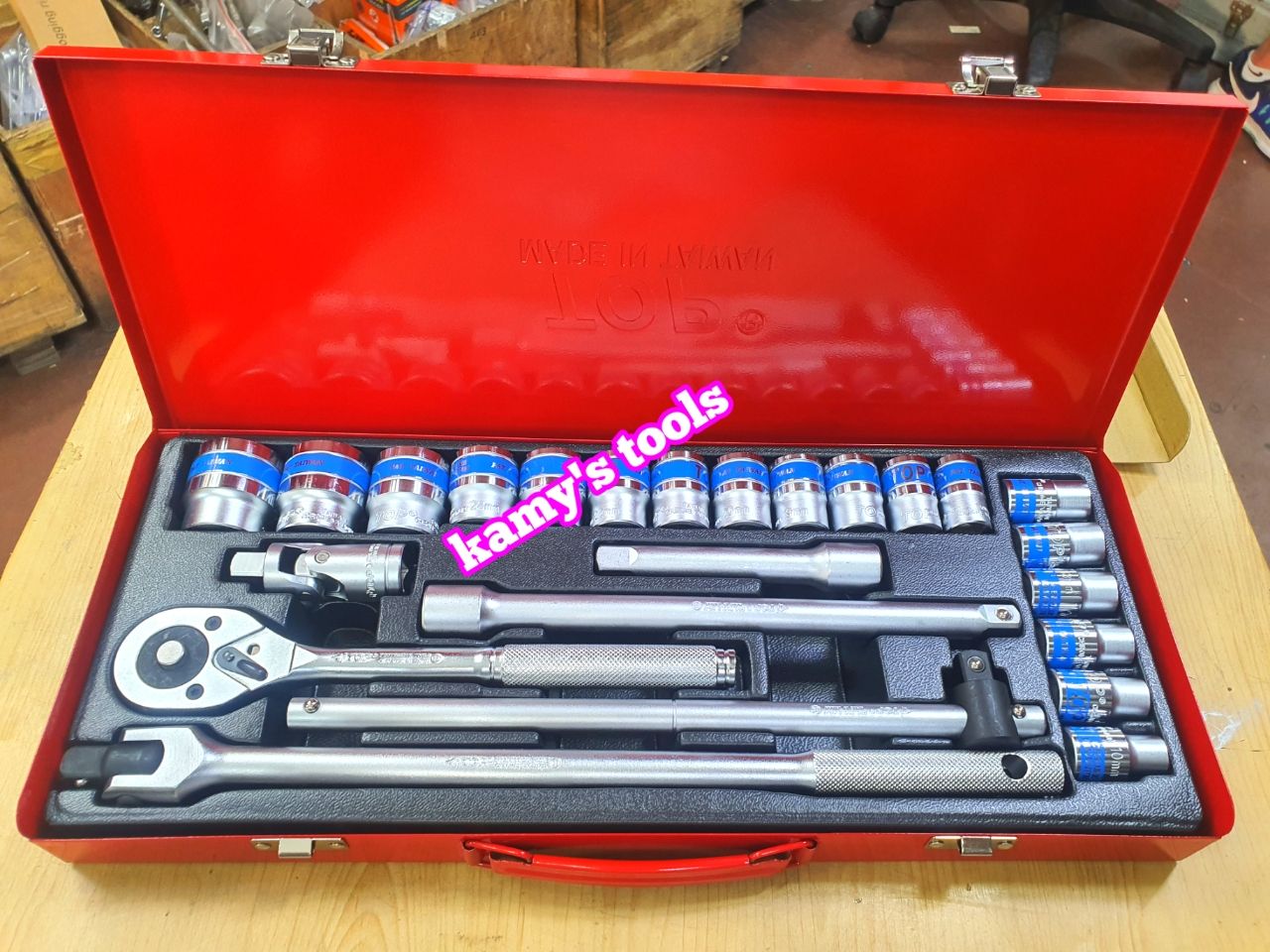 [HCM]Bộ tuýp bộ khẩu 24 chi tiết Top 10-32mm KW-S424D-1 hàng chính hãng taiwan