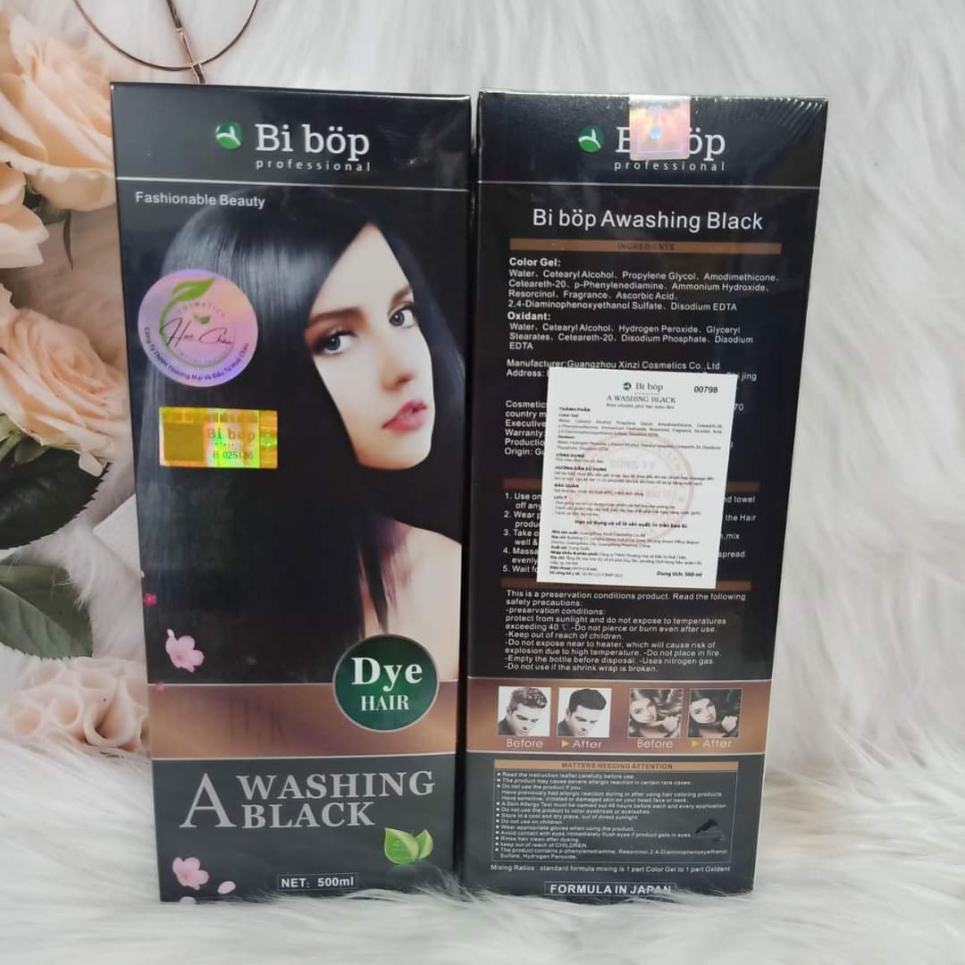 [FREESHIP MAX] Dầu gội thảo dược phủ bạc Collagen Bibop đen và nâu ,phủ bạc 100%,không dính da đâu, dưỡng tóc_ Love Beaitiful