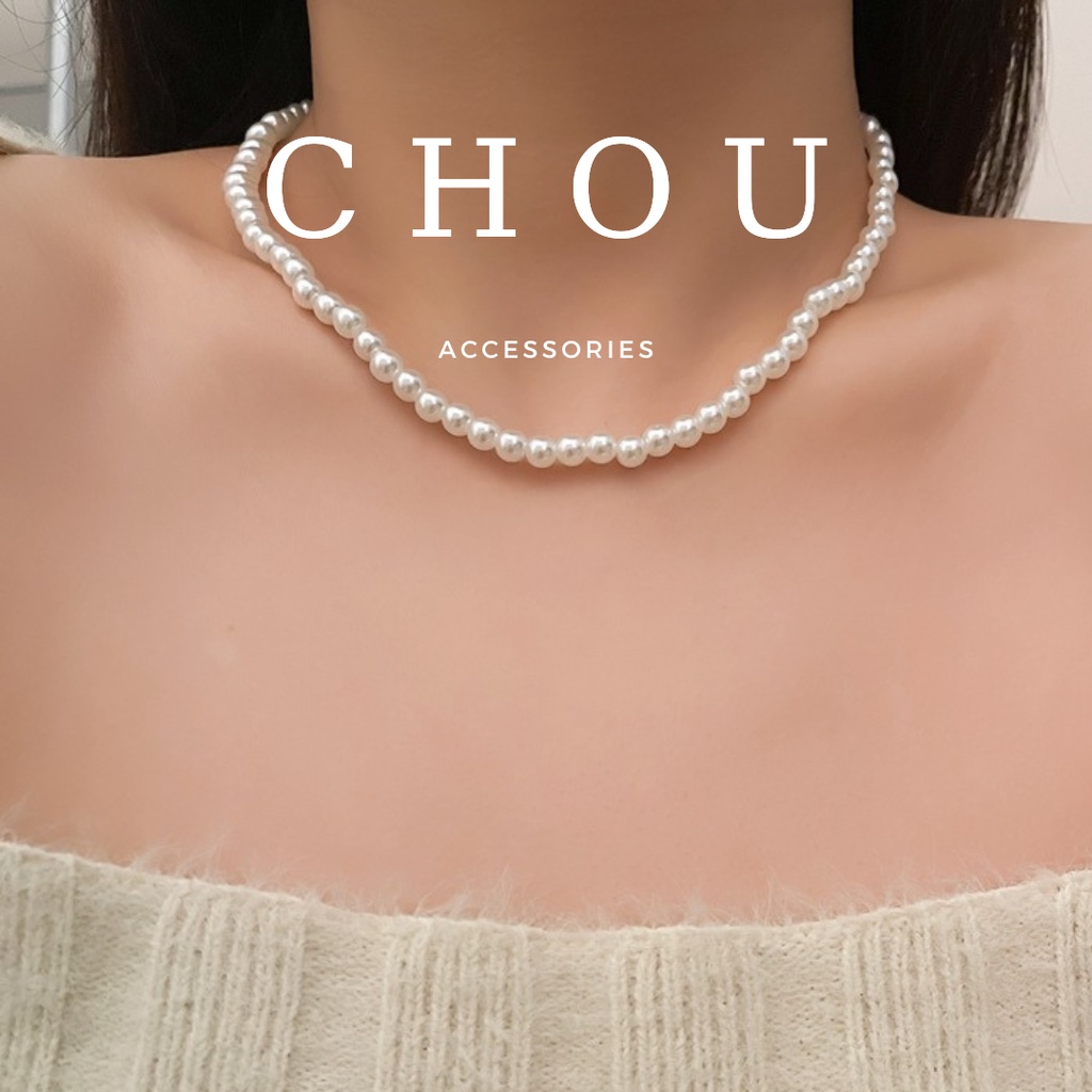 Dây Chuyền Titan, Vòng Cổ Titan Chuỗi Ngọc Tròn Basic | CHOU ACCESSORIES |