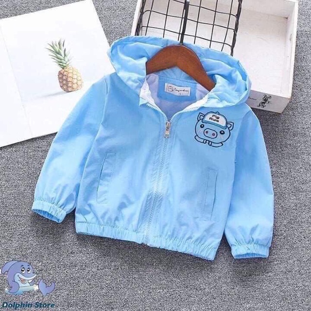 Áo khoác gió 2 lớp cho bé trai bé gái