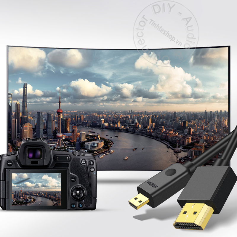 Cáp Micro HD sang HDMI 4K 60Hz 0.25M đến 1.5M Cáp HDMI cho máy ảnh Camera
