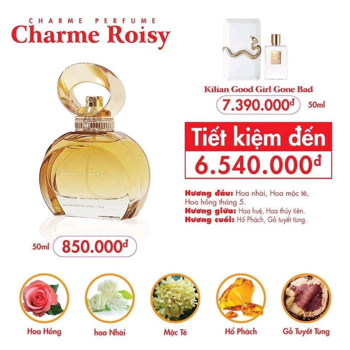Nước hoa Nữ Charme Roisy 50ml