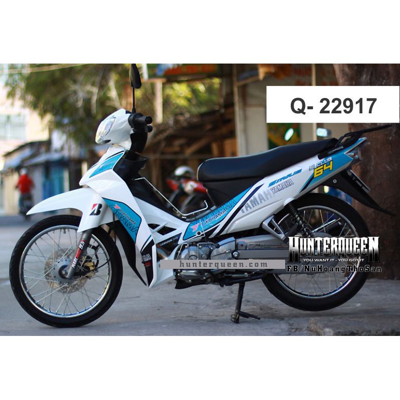 Tem Rời Sirius - Yokohama, Trắng Xanh - Thiết Kế Theo Yêu Cầu, Chỉnh Sửa Theo Ý. Sắc Nét, Bền Màu