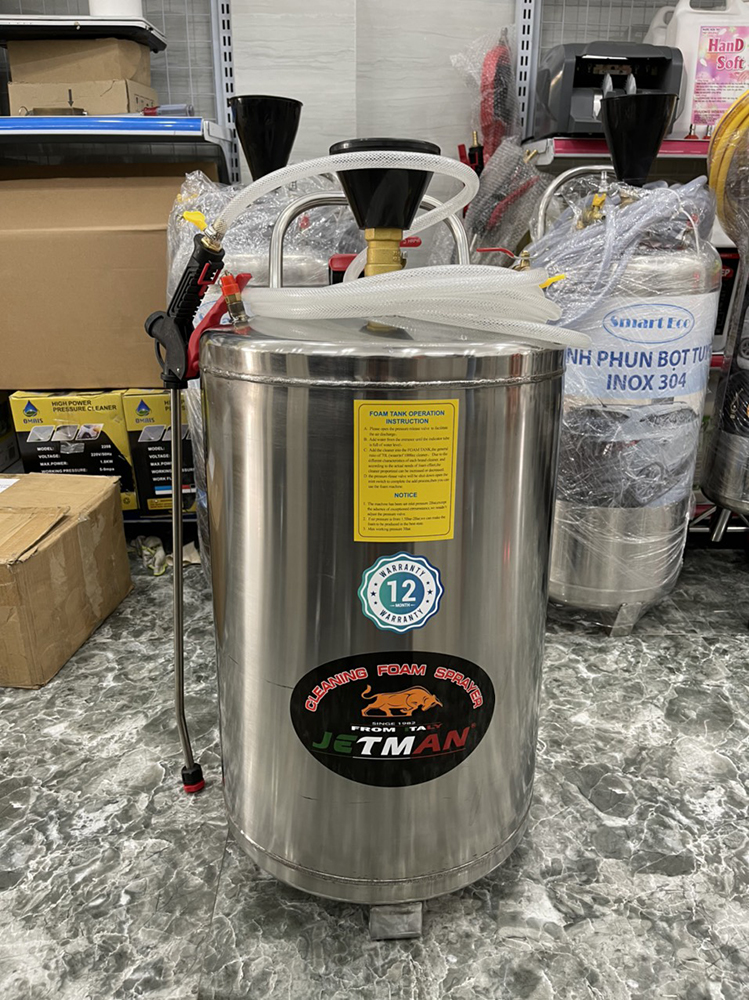 [HCM]Bình rửa xe bọt tuyết inox 304 Jetman 80L