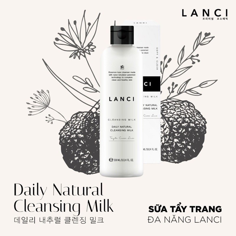 Nước tẩy trang đa năng LANCI dạng sữa 300ml