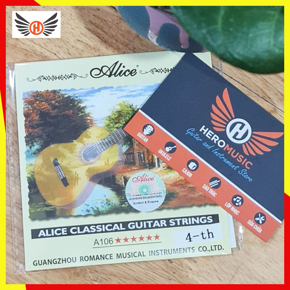 [HCM]Dây nylon lẻ số 4 cho Classic guitar - Hãng Alice